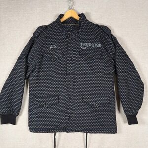 Freshjive Streetwear Field Jacket Star Print Quilted Men XL Rare Y2K M-65 Style